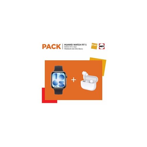 Huawei Pametna ura Watch Fit 5 črna + FreeBuds 4 bele, (5000522901) Slike