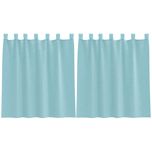 vidaXL Voile zavese z zankami 2 kosa turkizne 140x140 cm, (5000297689) Cene