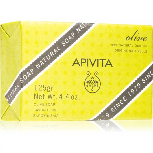 Apivita Natural Soap Olive čvrsti sapun za čišćenje 125 g