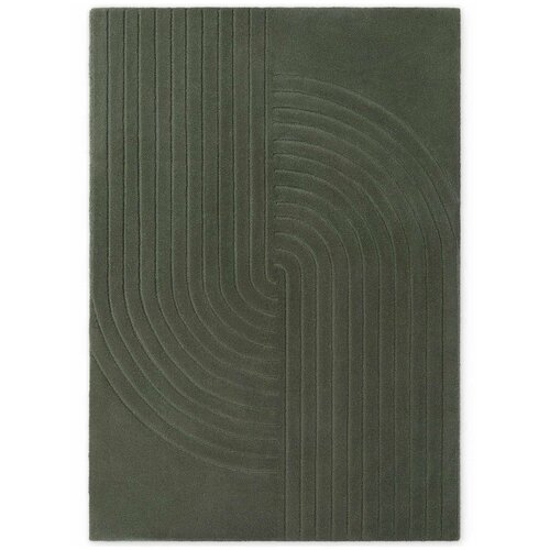 Vikosa Temno zelena ročno tkana volnena preproga 80x150 cm Arcura &ndash; Cene