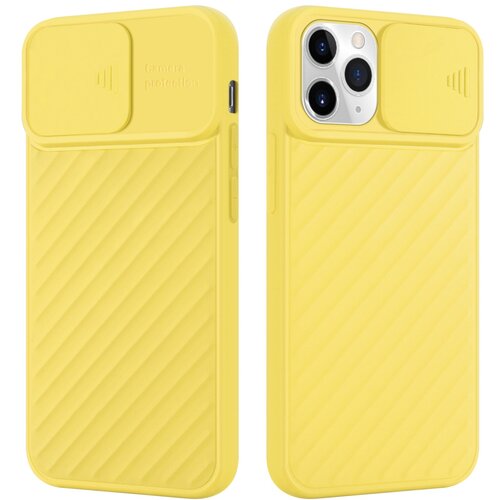 Cadorabo Ohi&scaron;je, združljiv z Apple v Matt Yellow - Za&scaron;čitni pokrov iz fleksibilnega silikona TPU in z za&scaron;čito pred kamero, (20586683) Cene