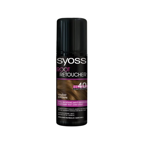 Syoss Root Retoucher Temporary Root Cover Spray barva za lase za barvane lase 120 ml odtenek Brown Slike