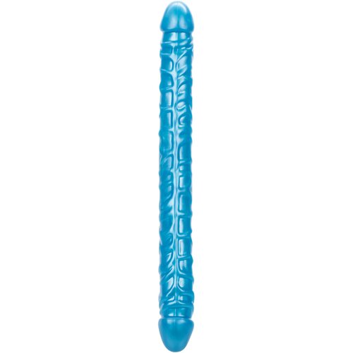 California Exotics Size Queen Double Dong 17 Inch Blue Slike