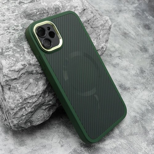 maska carbon magsafe za iphone 11 zelena Slike