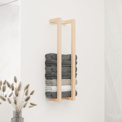 VidaXL Stojalo za brisače 23x18x90 cm trdna borovina Slike