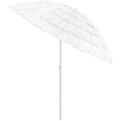  Suncobran za plažu Hawaii bijeli 240 cm Slike