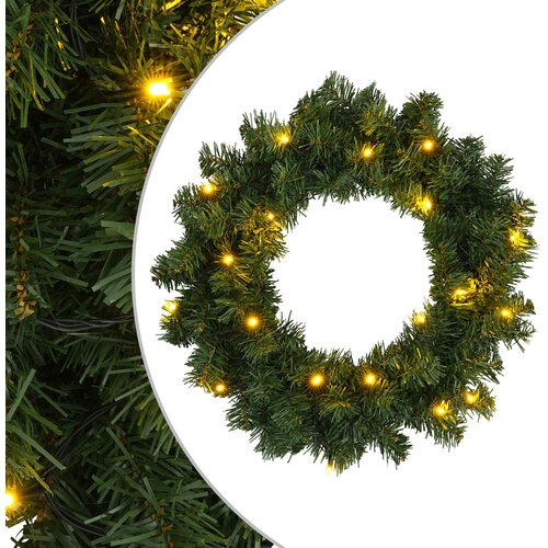  Božićni vijenac Zelena &amp;Oslash; 50 cm PVC 25 LED lampica Slike