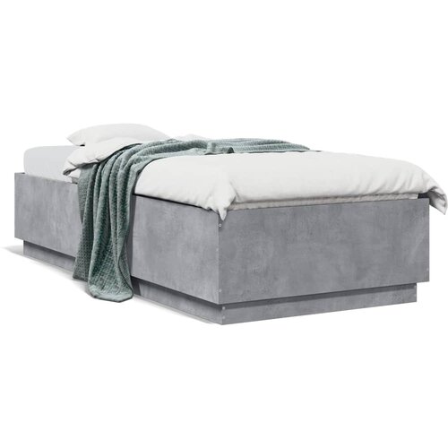 VidaXL Okvir kreveta boja betona 90x200 cm od konstruiranog drva Slike