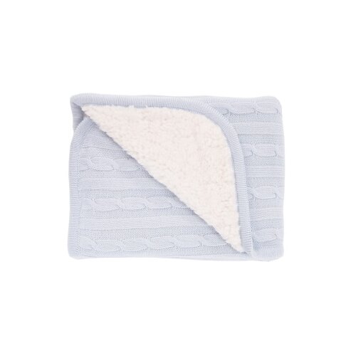 Kikka Boo Pleteno dvostrano baby ćebence sherpa 75x100 Light Blue (KKB12040) Cene