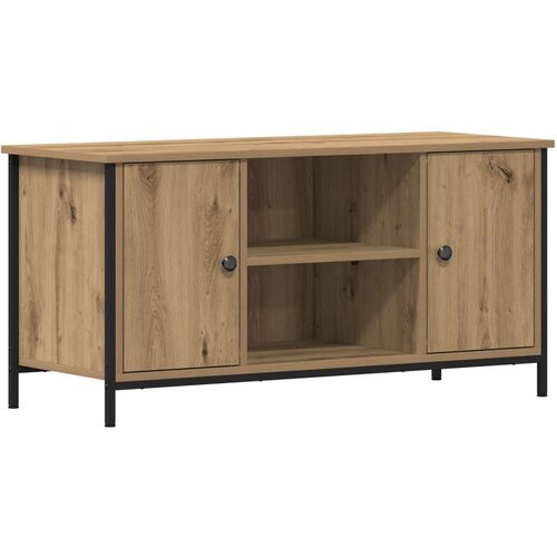 vidaXL TV ormarić Artisan hrast 100x40x50 cm konstruirano drvo i čelik Cijene