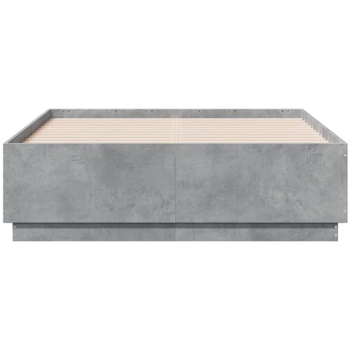  Okvir kreveta boja betona 120x190 cm od konstruiranog drva Slike