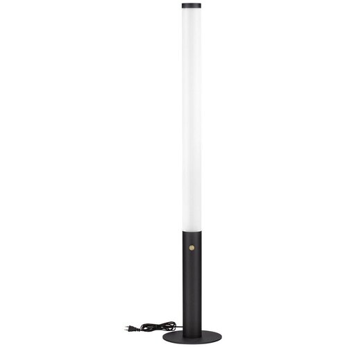 Nova Luce Mat črna jeklena LED zatemnitvena stoječa svetilka s senčilom iz akrilnega stekla (vi&scaron;ina 141 cm) Glaze &ndash; Cene