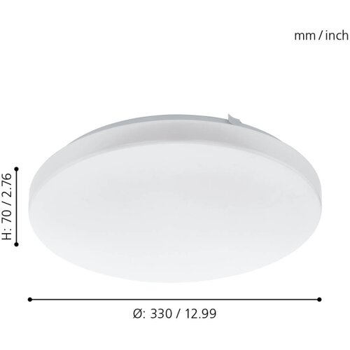 Eglo Frania plafonjera/1, led, 17,3w, prom 330, bijela Slike