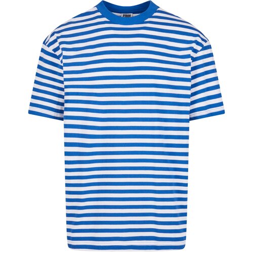 UC Men Men&amp;#039;s T-Shirt Regular Stripe - White/Royal Blue Slike