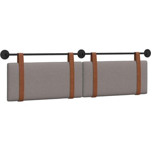  Držeće uzglavlje Zidne Sivo-smeđa 170 x 55 x 5 cm Antikni PU - Sivo-smeđa 160 cm bez LED Slike