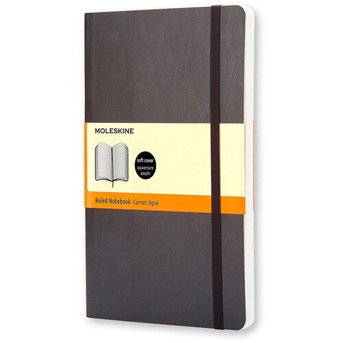 Moleskine Žepna beležnica mehka platnica, črna - črte Cene