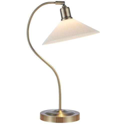 Markslöjd Bela/medeninasta namizna svetilka s steklenim senčilom (višina 49 cm) Vela – Cene