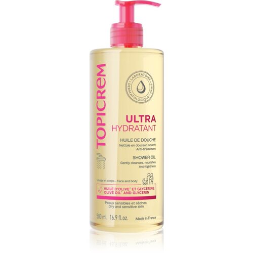 Topicrem UH BODY Shower Oil vlažilno čistilno olje za suho in občutljivo kožo 500 ml Slike