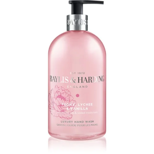 Baylis & Harding Peony, Lychee & Vanilla tekoče milo za roke z vlažilnim učinkom 500 ml