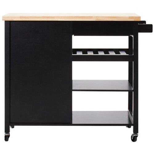 Premier Housewares Servirni voziček na kolesih iz masivnega kavčukovca 48x105 cm Frankfurt &amp;ndash; Slike