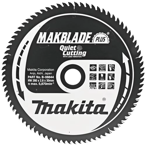Makita TCT žagin list MAKBlade Plus 260mm B-08844