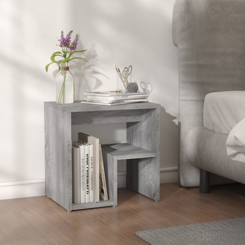 vidaXL Nočna omarica siva sonoma 40x30x40 cm konstruiran les Cene