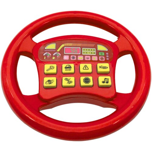 Lean_Toys Interaktivni avtomobilski volan rdeča Slike