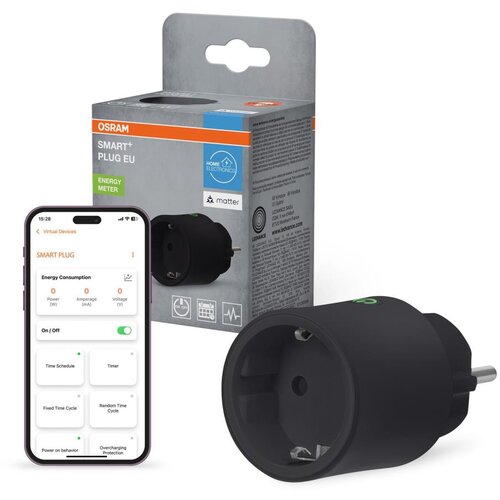 Osram Pametna utičnica SMART+ MATTER SCHUKO 2300W/230V/10A Wi-Fi crna Slike