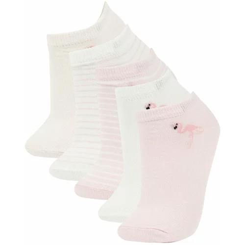 Defacto Girls' Cotton 5 Pack Short Socks