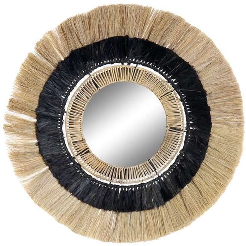  Zidno ogledalo DKD Home Decor Crna Prirodno Kolonijalni 55 x 7 x 55 cm Cene