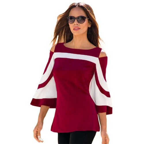 Fenzy Elegantna Majica S 3/4 Rukavima Na Zvono Ninita, Bordo Cijene