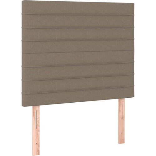  Krevet s oprugama i madracem smeđesivi 100 x 200 cm od tkanine Slike