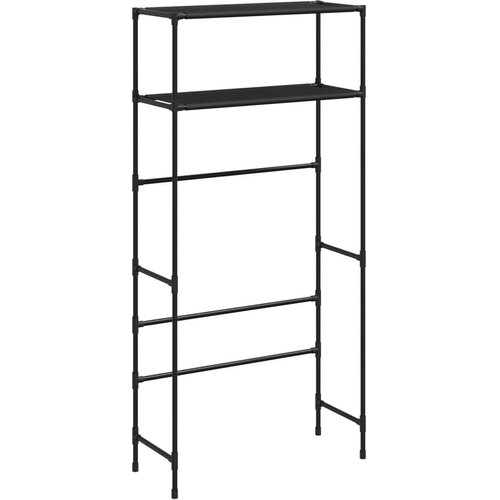 VidaXL Stalak za pohranu na 2 razine crni 69 x 28 x 143 cm željezni Slike