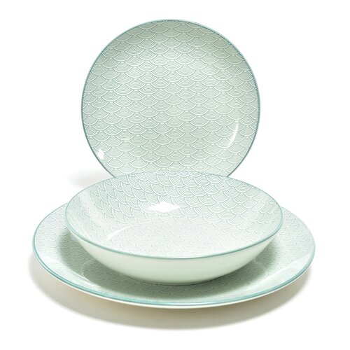 Mhome 18-delni set krožnikov Levante, porcelan Slike