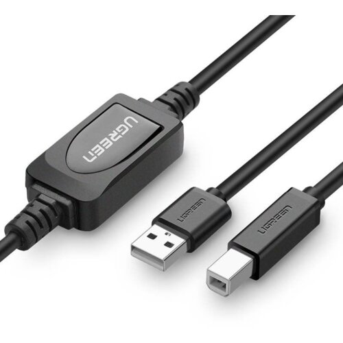 Ugreen US122 USB kabel USB 2.0 10 m USB A USB B 0,48 Gbit/s Crno Slike