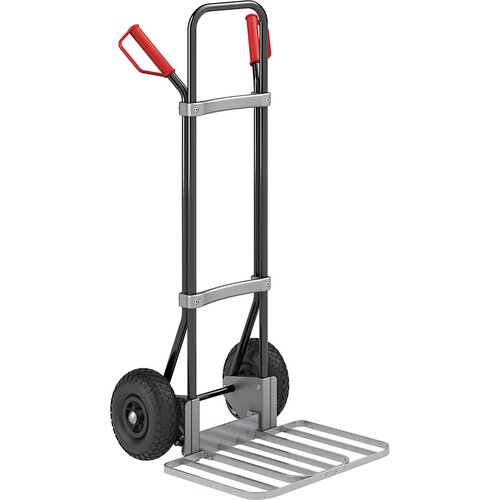 eurokraft pro voziček za prevoz vreč, črne barve, nakladalna površina za pakete šxg 430 x 450 mm, pocinkana izvedba, kolesa z zračnico Cene