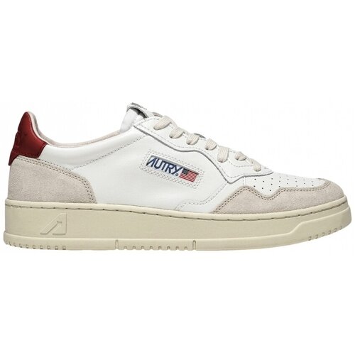 Autry Modne superge Medalist Low Suede W - White/Red Bela Slike