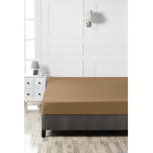 Mijolnir Light Brown Light Brown Ranforce Double XL Fitted Sheet (FR) (IT) (ES) (DE) Slike