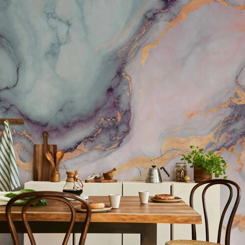  Foto tapeta - Pastel Stones - Pink and Blue Marble-based Structures 150x105 Vodootporna Cene