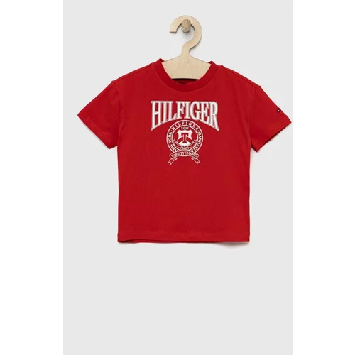 Tommy Hilfiger Dječja majica kratkih rukava boja: crvena, s uzorkom