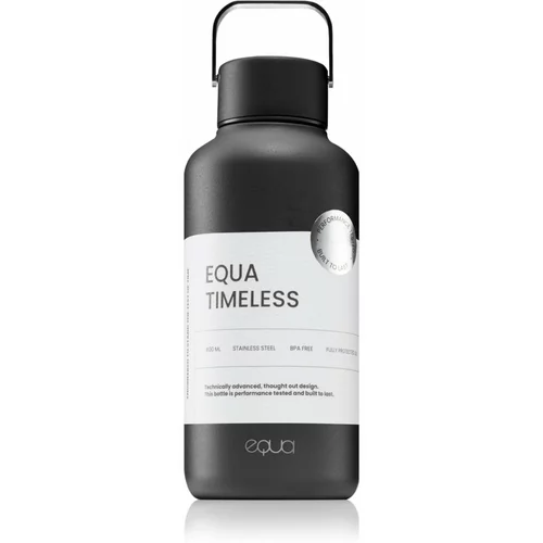 Equa Timeless steklenica za vodo iz nerjavnega jekla majhna barva Dark 600 ml