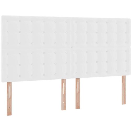  Krevet s od storage Čista bijela 160 x 200 cm Lažna koža Slike