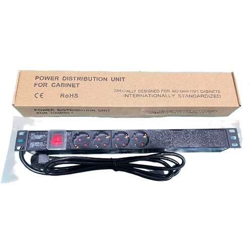 ExeLink Razvodni PDU panel za rack 19 in, sa 4 utičnih mesta, kabl 2m (aluminijum) Cene