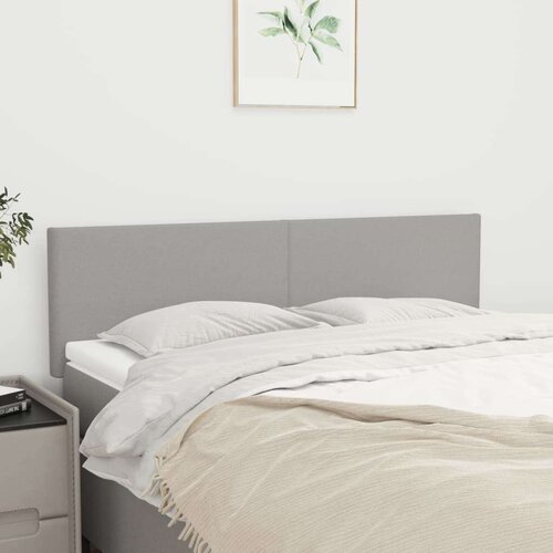  Uzglavlja 2 kom svjetlosiva 72 x 5 x 78/88 cm od tkanine Slike