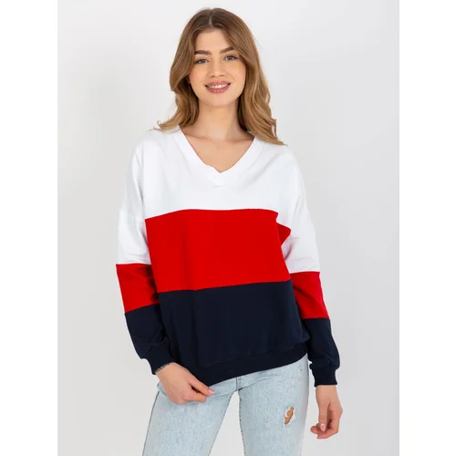 Fashion Hunters Women's Neckline Sweatshirt Rue Paris - Multicolored