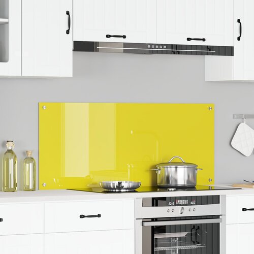 vidaXL Kuhinjska obloga Rumena Akril 120 x 50 x 0.6 cm Vzdržljiv Cene