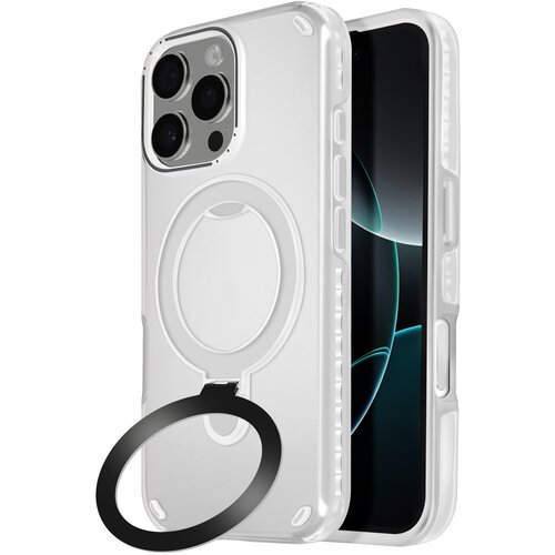 AVIZAR Trdo ohišje MagSafe za iPhone 16 Pro Max z zložljivim stojalom, Bela, (5000010383) Cene