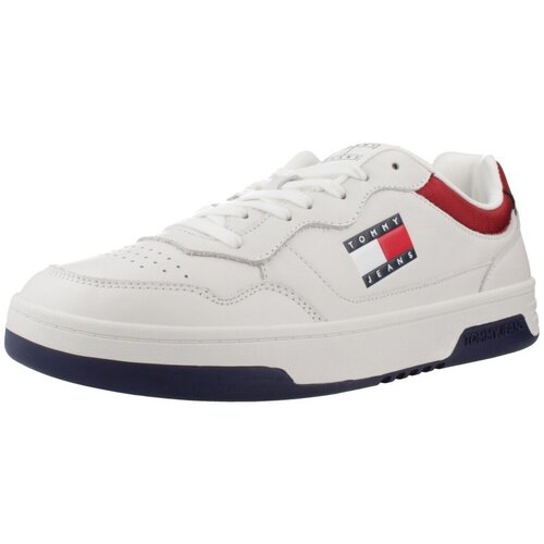 Tommy Jeans Modne superge TJM CUPSOLE LEATHER ESS Bela Slike
