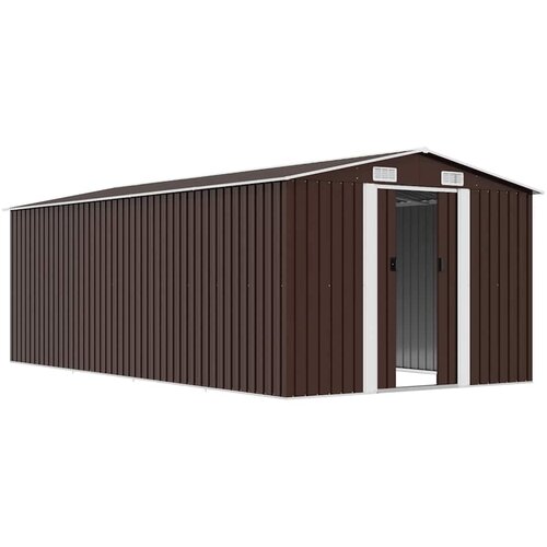  Vrtno spremi&amp;scaron;te 257 x 489 x 181 cm metalno smeđe Slike