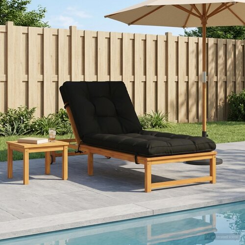  Jastučić za ležaljku VIANEN 100% poliester Crna 200 x 70 x 8 cm Cene
